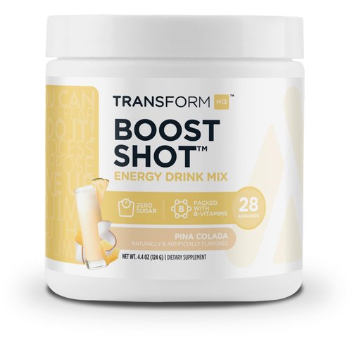 TransformHQ Everyday Boost Shot 28 Servings (Pina Colada) - Non-GMO, Gluten-Free