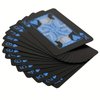 1pc Waterproof Plastic Poker Playing Cards PET Table Games Halloween/Thanksgiving Day (Blue x Silver)