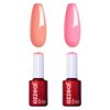 Ozzeal Coral Gel Polish Set,2 Pcs Light Coral Pink Orange Peach Gel Nail Polish Spring Summer Soak off LED UV Gel Nail Polish Art Starter Manicure Salon DIY Nail Gel Polish 0.5 Fl Oz