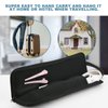 Beautyflier Universal Curling Iron Travel Case, Canvas Heat-Resistant Curling & Flat Iron Holder Travel Case, Hot Curling Iron Holder for Hair Tools Travel Bag or Daily Use (White & Black Flower)