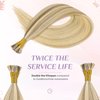 KiiKiiGirl Virgin Remy I Tip Hair Extensions Human Hair Blonde Real Itip Human Hair Extensions 22Inch I Tips Human Hair Extensions Invisible For Women 30G/Pack