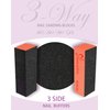 Maryton Nail Sanding Buffing Block Nail Polisher Buffer File 80/80 Grit for Acrylic Nails Kit Manicure Tool 10 PCS (Black Orange)