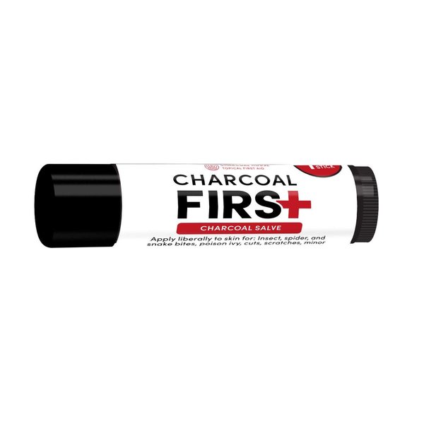 Charcoal First Activated Charcoal Salve Stick by Charcoal House - 100% Natural, Non-GMO Activated Carbon: Soothes Cuts,Bruises, Minor Burns, Bites & Itches - 0.15oz