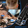 JAMAKY Professional Hair Clippers for Men, Black Barber Shop Clipper, Ceramic & Carbon Steel Blades Rechargeable Hair Trimmer for Home Use