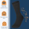 Special Essentials 12 Pairs Cotton Diabetic Socks for Men & Women - Non-Binding Extra Wide Top Neuropathy Socks - Crew Socks Black 10-13