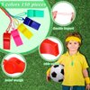 150 Pcs Plastic Whistles with Lanyards for Kids Birthday Party Favors Training Sport Supplies Games Whistles Goody Bag Fillers, 5 Colors