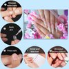 1000 PCS French Coffin Ballerina Nail Tips Acrylic Artificial Half False Flake Nail Tips 10 sizes with Clear Plastic Cases for Nail Salon Nail Shop DIY Nail Art (Clear+Natural)
