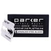 Parker 100 Count, Parker Double Edge Safety Razor Blades, Premium Platinum Stainless Steel Razor Blades with PTFE, Tungsten and Chromium Coated Edges for Smooth, and Comfortable Shaves