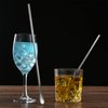4 piece set 10Inch/25.8cm Silver Stainless Steel Coffee Stirrer Spoon,Round Solid Long Handle Cocktail Stirrer,Beverage Iced Tea Stirring Stick