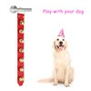 Frienda Hanging Bells 7-Bell Dog Doorbells for Door Knob Faux Leather Belts Go Outside Dog Bells Christmas Decor and Holiday Home Decorations, 18.7 x 1.8 x 1 Inches (Red with Gold)