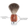 MÜHLE VIVO Plum Wood Pure Badger Shaving Brush - Luxury Shave Brush for Men, Rich Lather