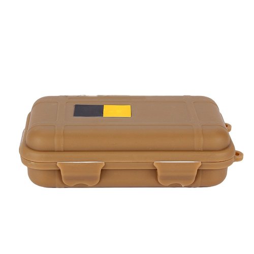 Yosoo Outdoor Waterproof Airtight Survival Storage Case Container Fishing Carry Box (Mud Color, S) Waterproof Storage Containers Small Waterproof Dry Box
