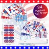 XEAOHESY 336 Pieces 24 Sheets 4th of July Nail Wraps Independence Day Nail Polish Strips American Flag Patriotic Nail Strips Self-Adhesive Nail Polish Stickers for Memorial Day