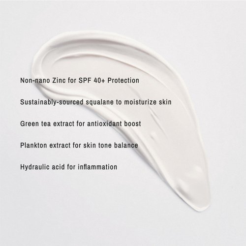 HUEY Daily Mineral Face Sunscreen Lotion & Moisturizer for all Skin Tones, SPF 40 With Zinc Oxide, Travel Size, Facial Sun Block Protection, Age Prevention, Unscented, for Sensitive Skin 2.02 oz