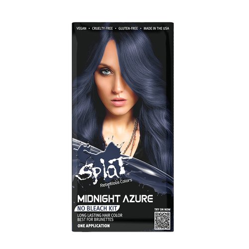 Splat Midnight Azure Semi-Permanent Blue Hair Color Kit No Bleach, Vegan, Cruelty Free