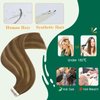 Easyouth Tape in Extensions Real Human Hair Balayage Tape in Hair Extensions Dark Brown Fading to Strawberry Blonde Remy Tape on Human Hair Extensions Seamless 18Inch 40g 20pcs