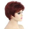 SYXLCYGG Short Wig Old Lady Wigs Auburn Wig Ladies Wavy Synthetic Older Womens Hair Wigs Fluffy Full But Very Thin Only 2.7 OZ Free Wig Cap
