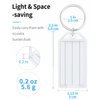 Uniclife 20 Pieces Key Tags 2 Inch Plastic Key Chain Tags with Ruled Blank Paper Labels Transparent Covers and Split Rings Sturdy Item Identifiers, White