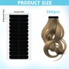 Lusofie 360Pcs Hair Extension Tape Double Sided Tape in Tape Replacement 1.57 * 0.31 Inch Wig Tape Adhesive Invisible Tape in Hair Extensions Human Hair(Black)