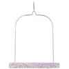 PENN-PLAX Bird-Life Trimmer Plus Cement Bird Swing – Naturally Trims Nails & Beak – Assorted Colors – 7” Wide