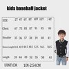 NHUHEQ Baseball Jackets Boys Girls Fit Varsity Jacket Kids Warm Combed Cotton Fleece Jackets (Black,6Y)