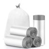 CHARMOUNT Drawstring 4 Gallon Trash Bags, Small Garbage Bags, Unscented Trash Can Liner, 60 Count