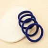 50 Pcs Thick Hair Ties Seamless Hair Bands Ponytail Holder Soft No Break Hair Bands for Women (navy blue)