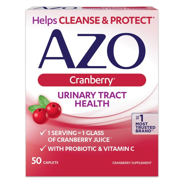 AZO Cranberry Urinary Tract Health Dietary Supplement Caplets - 50 Ct., Pack of 6
