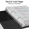 Staples 580932 1/2-Inch Standard 5-1/2-Inch x 8-1/2-Inch Mini View Binder with Round Rings Black