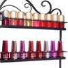 ERYTLLY Organizer Wall Mounted Rack, Holder ,Stand, Rectangle Storage Organizer, Salon Nail Polish Shelf Organizer (Black- 1 Pack)