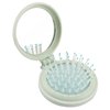 Mini Hair Brush with Mirror, Travel Pocket Brush with Mirror, Small Green Hair Brush for Purse, Folding Comb, Hairbrushes for Woman, Wet Brush Mini, Folding Hair Brush