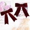 2PCS 5" Velvet Red Wine Hair Bows Girls Hair Clips Ponytail Holder Accessories for Women Girls Toddlers