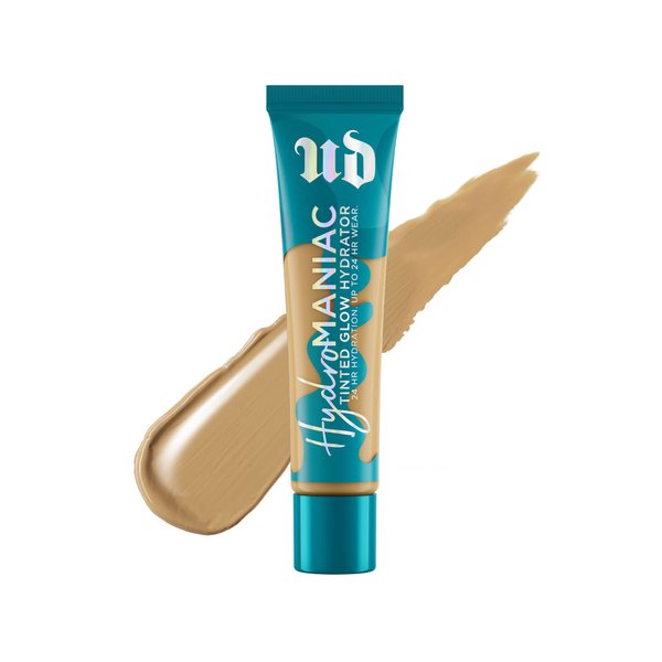 Urban Decay Hydromaniac Tinted Moisturizer - Dewy Medium Coverage Foundation - 24HR Hydration - With Kombucha Filtrate + Marula Oil - Lightweight Healthy Glow – Vegan - 50 Medium Warm - 1.1 Fl. Oz