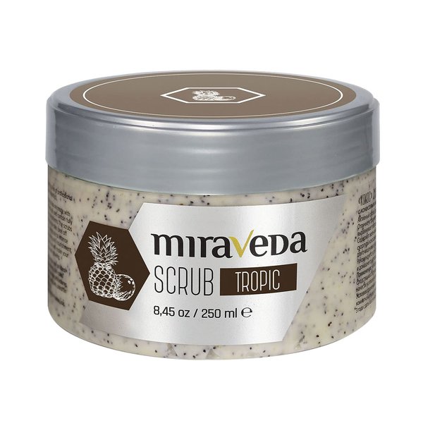 Miraveda by Italwax Tropic Scrub - 250ml - With exfoliating coconut shell particles – Ideal for the whole body