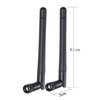 Bingfu Dual Band WiFi 2.4GHz 5GHz 5.8GHz 3dBi MIMO RP-SMA Male Antenna (2-Pack) for WiFi Router Wireless Network Card USB Adapter Security IP Camera Video Surveillance Monitor