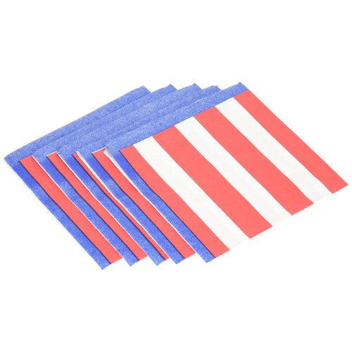 Amscan Patriotic 4th of July Stars Beverage Napkins (36 Piece), Multi Color, 5 x 5