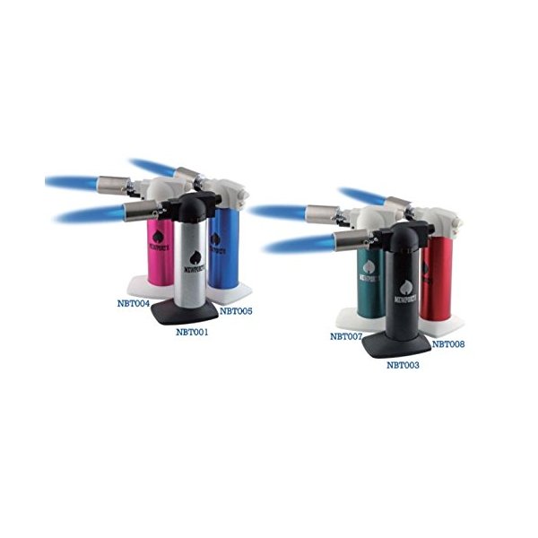 Newport Zero Butane Torch 6" - (Cigar / Culinary Torch) (Silver - NBT001)