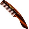 Kent 85T Small Wide Tooth Beard and Mustache Pocket Comb, Coarse Toothed Travel Size for Facial Hair Grooming and Beard Care. Saw-cut of Quality Cellulose Acetate, Hand Polished. Hand-Made in England