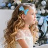Kistreao 2Pcs Mermaid Hair Clips for Girls Sequins Fish Tail Hairpin Glitter Starfish Shell Hair Barrettes for Women Toddlers Teens Mermaid Hair Accessories Birthday Wedding Party Supplies (Blue)