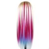 Mannequin Head Manikin Hair Hairdresser Training Head Cosmetology Doll Head (Table Clamp Stand Included) (29" Synthetic Hair, Blonde Red Pink Blue)