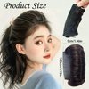Bump It Up Volume Hair Bun Invisible False Hair Clip Hair Base Bump Fluffy Hair Pad Styling Increased Insert Tool Hairstyles Natural Extension DIY Accessories for Women Girls 2 Pieces(Dark Brown)