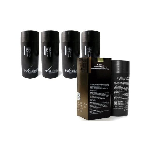 Combo 4X HairUBuild Hair Loss Concealer, Hair Building Fibers 23 g / 0.8 oz (Dark Brown)