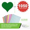 Royal Green Small Heart Stickers Embellishments for Valentine and Mother's Day, 1/2 Inch Heart Labels for Gift Cards, Letters, Envelopes,Thank You Notes, and Greeting Cards, 1050-Pack (Metallic Gold)