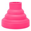 QIRG Hair Dryer Diffuser Attachment, Professional Collapsible Silicone Expand Universal Hair Diffuser Lightweight Foldable Portable Travel Long Lasting Blow Dryer Nozzle for Natural Curly Hair(Pink)