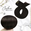 Moresoo Seamless Clip in Hair Extensions Human Hair Brown Seamless Clip in Extensions Human Hair Seamless Clip ins Human Hair Extensions PU Weft Clip Hair Extensions Darkest Brown #2 20inch 7pcs 120g