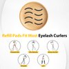 Eyelash Curler with Comb for Hooded Eyes,Euramerican,Asian, Jpanese C-curl, 2 Packs Eyelash Curler Refill Pads Compatible with Shiseido,Tweezerman,Shu uemura,Kevyn Aucoin,e.l.f