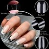 LuckyAttic 600pc Clear Fake Nails Medium Square Gel X Nail Tips Full Cover Soft Gel Nail Tips Square False Nails Gel x Tips Artificial Fingernail for Acrylic Nails Extension Press DIY