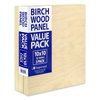 Ampersand Art Supply Birch Wood Art Painting Panels (3-Pack) 7/8 Inch Cradled Profile, 10"x10"