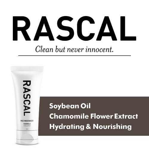 Racal Men's Face Moisturizer - Nourishing and Hydrating Facial Moisturizer for Men, Chamomile Flower Extract & Soybean Oil, Natural Sandalwood Scent, Paraben-Free, Cruelty-Free - 4 Oz