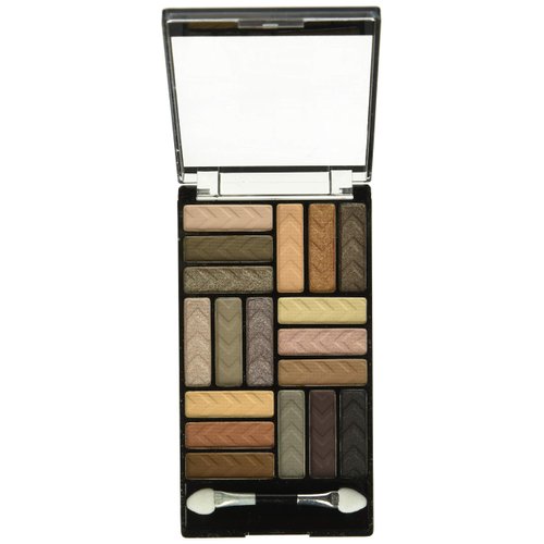 L.A. Colors 18 Color Eyeshadow Palette, Downtown Brown, 0.70 Oz.